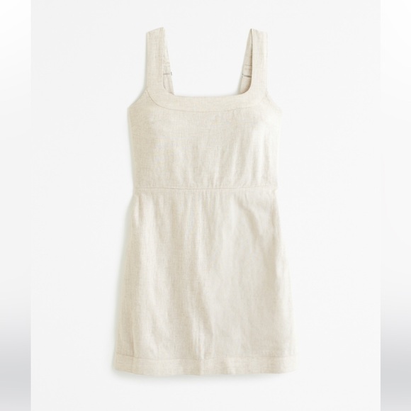 Abercrombie & Fitch Linen-Blend Wide Strap Mini Dress - Picture 2 of 4